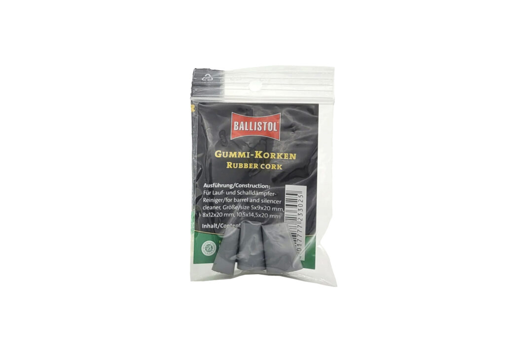 Ballistol Suppressor Cleaner Rubber Cork 3-Piece Set