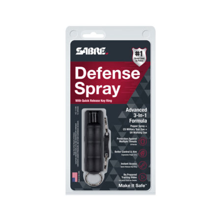 Sabre 3-IN-1 Defense Spray - Red Pepper, U.V. Dye, and Tear Gas Aerosol Can