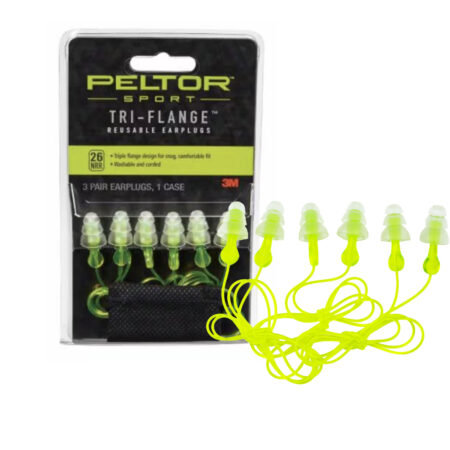 Peltor™ Sport Tri-Flange™ Corded Reusable Earplugs 3 Pair