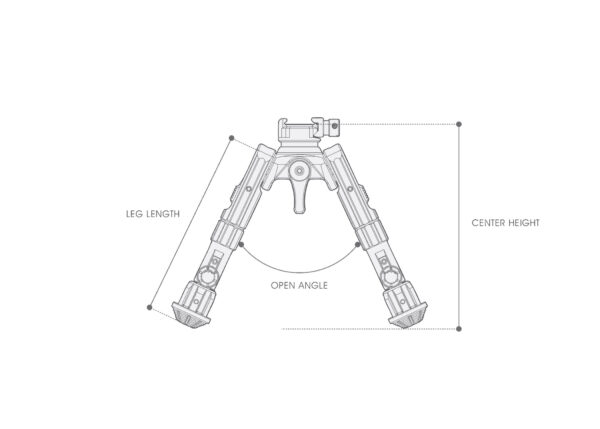 UTG® Recon 360® TL Bipod, 5.5"-7.0" Center Height, Picatinny