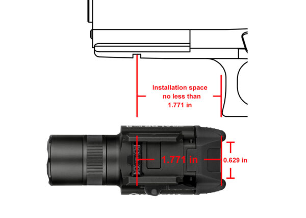 Olight Baldr Pro R Rechargeable Tactical Light with Green Laser