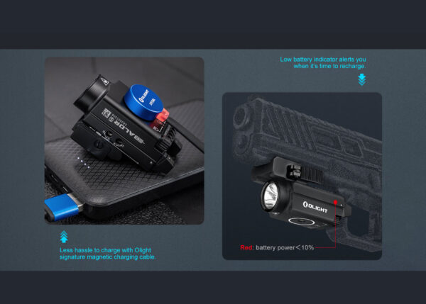 Olight Baldr S Rail Mounted Light 800 Lumens | Green Laser