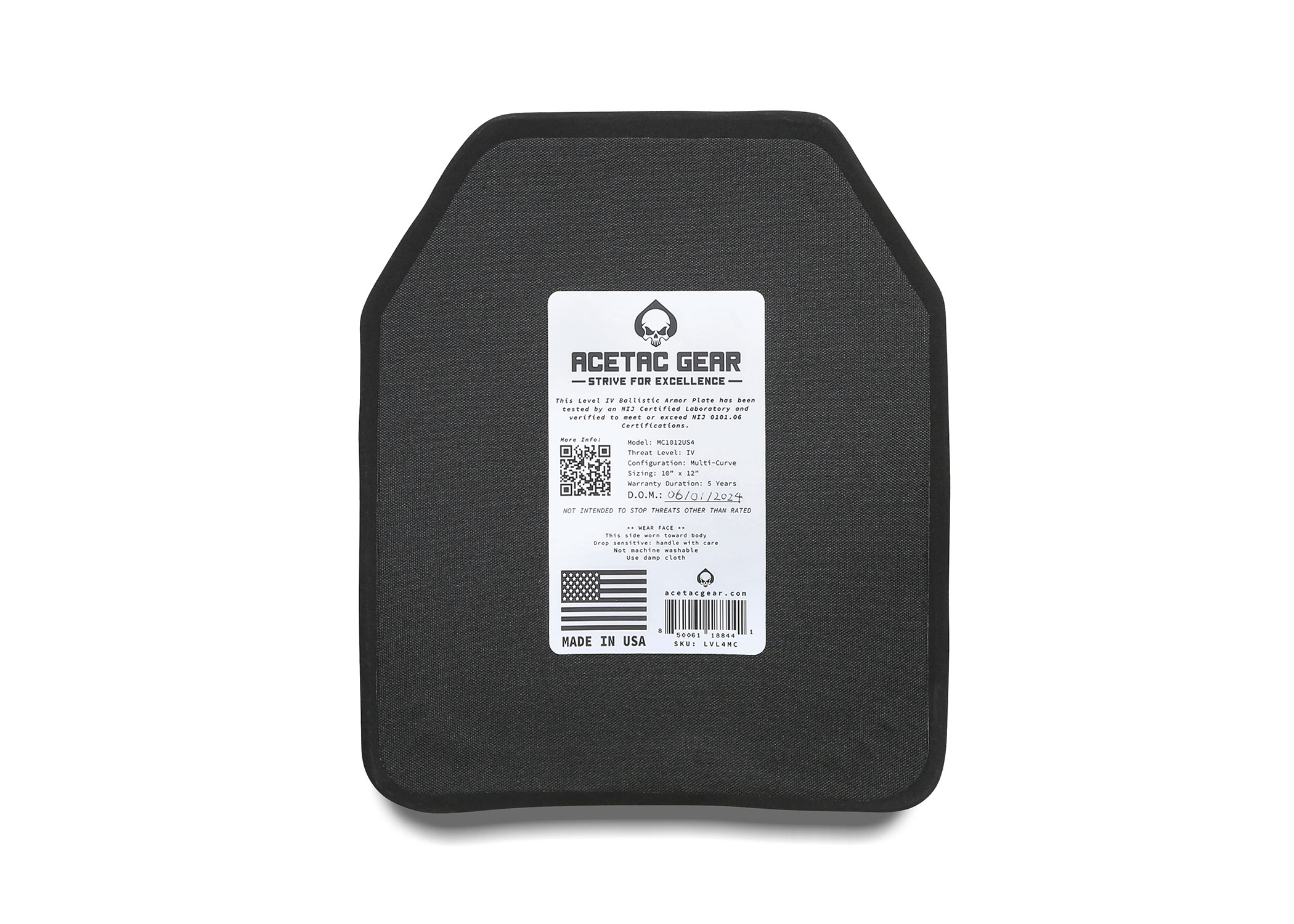 ACETAC LEVEL IV Multi-Curve Body Armor Plate