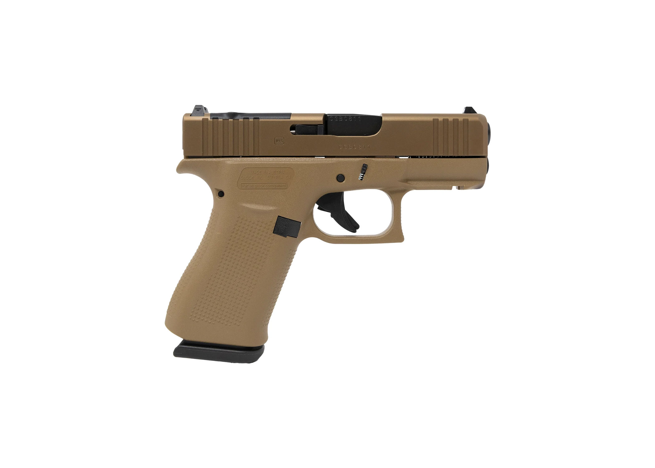 Glock 43X MOS Coyote 9mm 3.41" 10-RD Semi-Auto Pistol