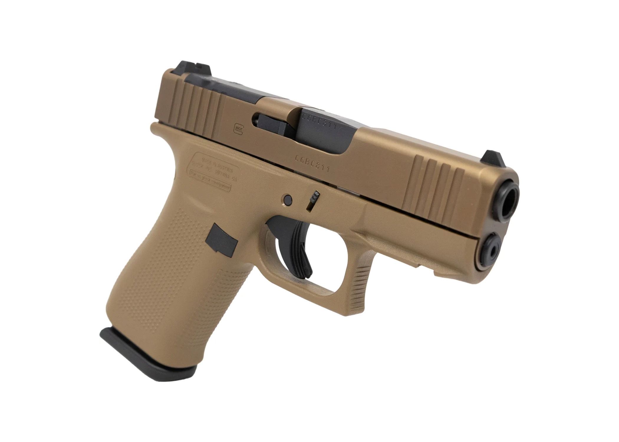 Glock 43X MOS Coyote 9mm 3.41" 10-RD Semi-Auto Pistol