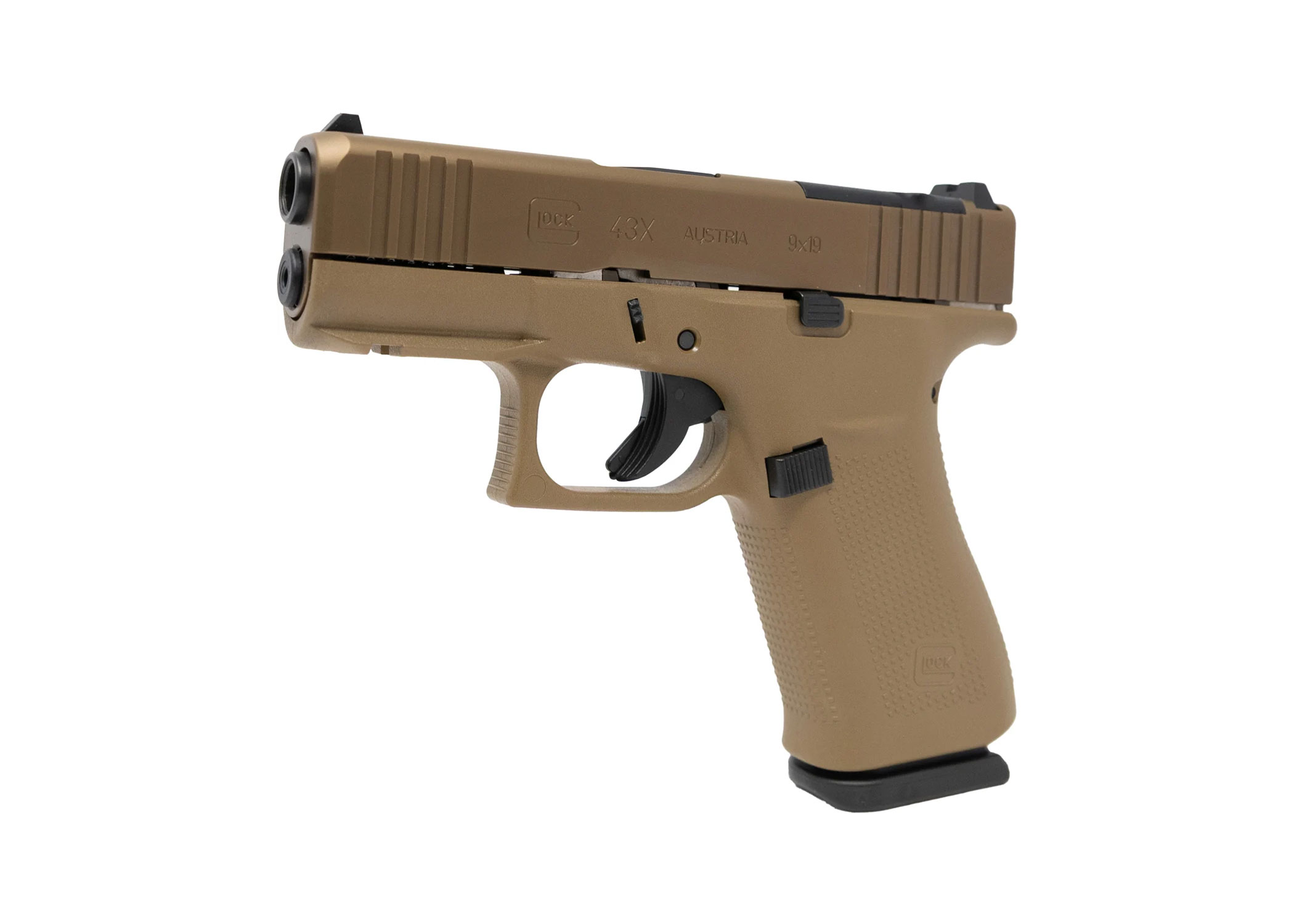 Glock 43X MOS Coyote 9mm 3.41" 10-RD Semi-Auto Pistol