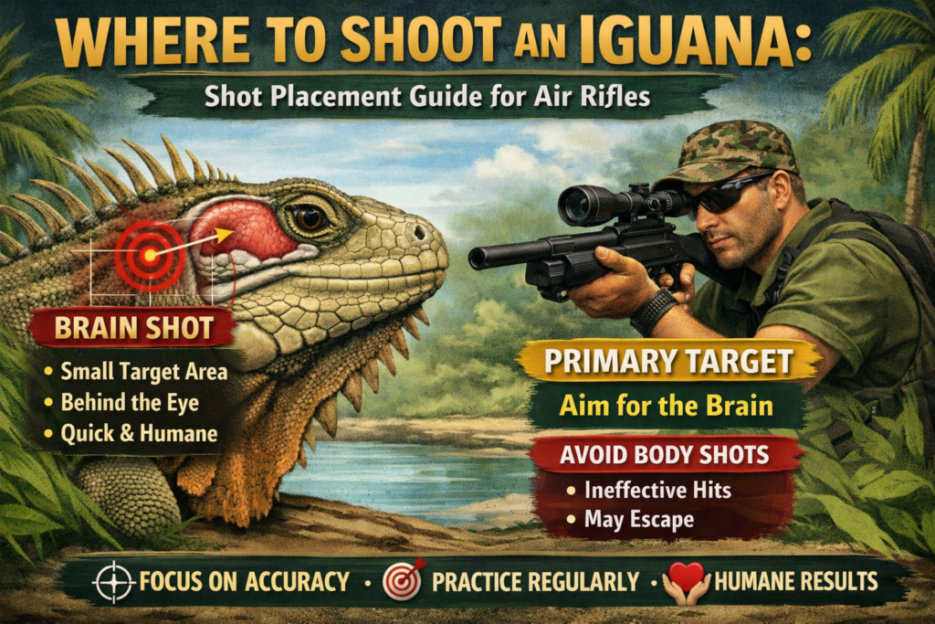 where to shoot an iguana