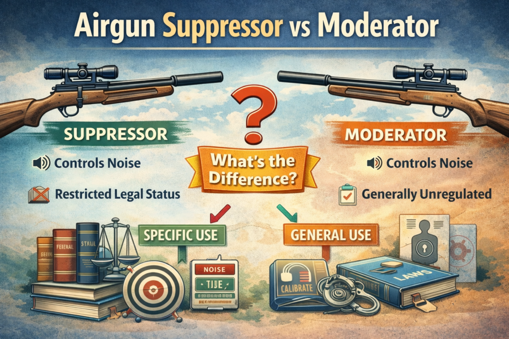 Airgun Suppressor vs Moderator