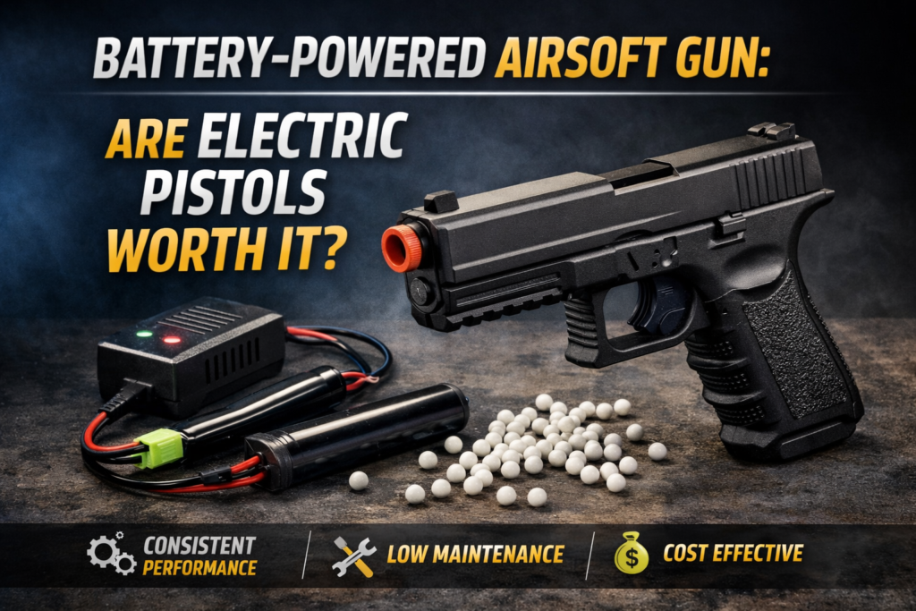 battery-powered airsoft gun