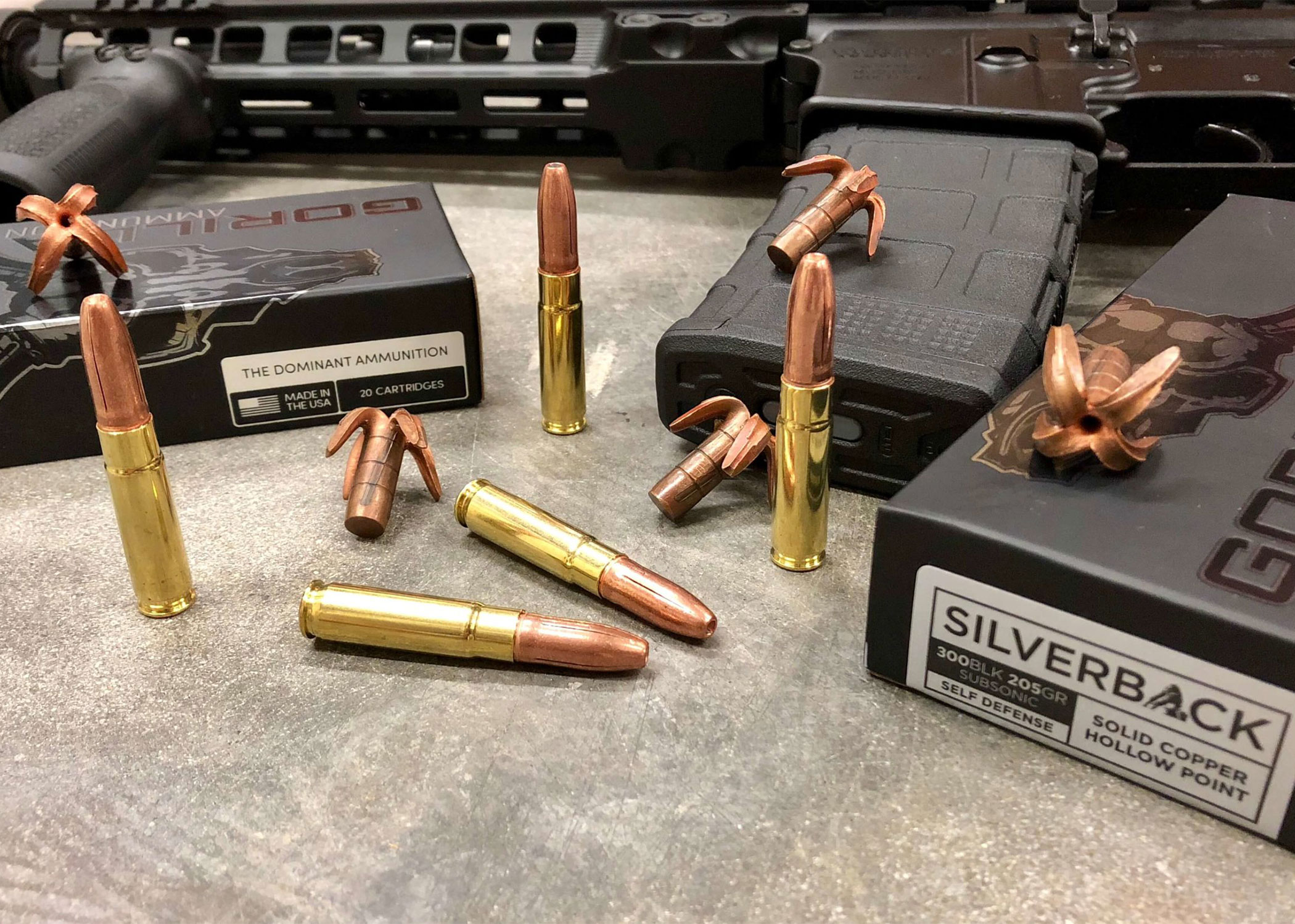 Gorilla Ammunition .300 Blackout 205gr, Punisher Series, Subsonic Ammunition, Expanding – 20 Round Box