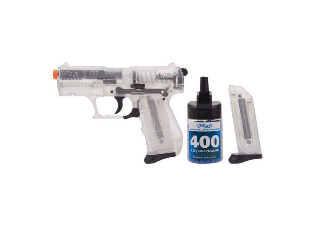 Walther P22 Special Operations Airsoft Pistol, Clear