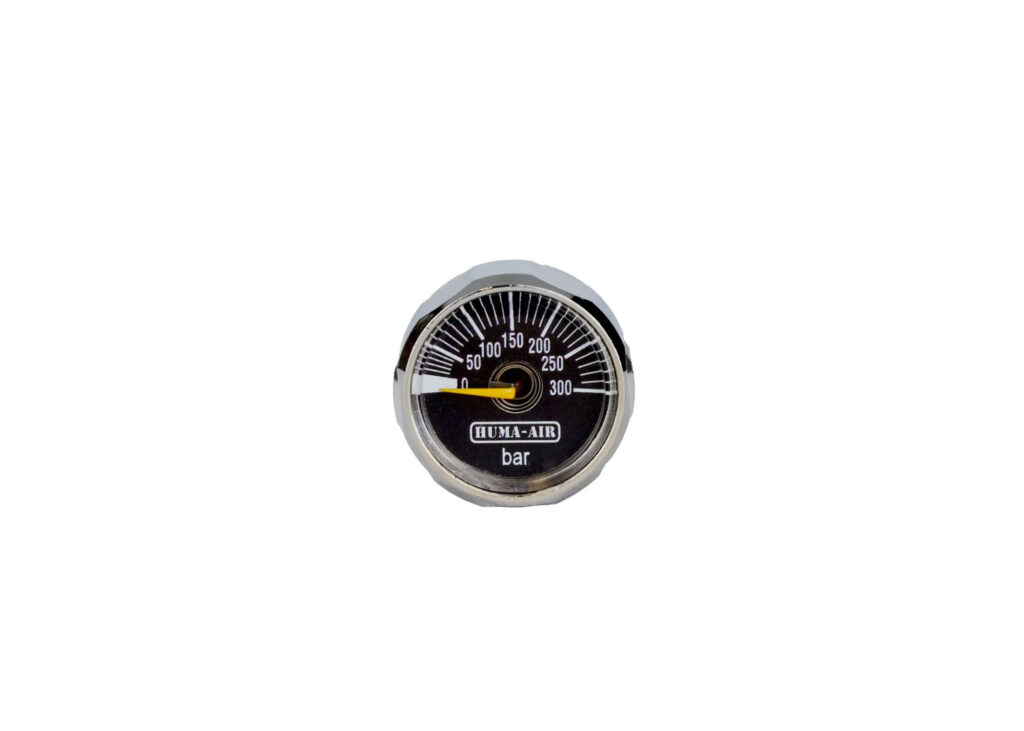 Huma-Air Mini Pressure Gauge 23 mm. G1/8 BSP Black Dial