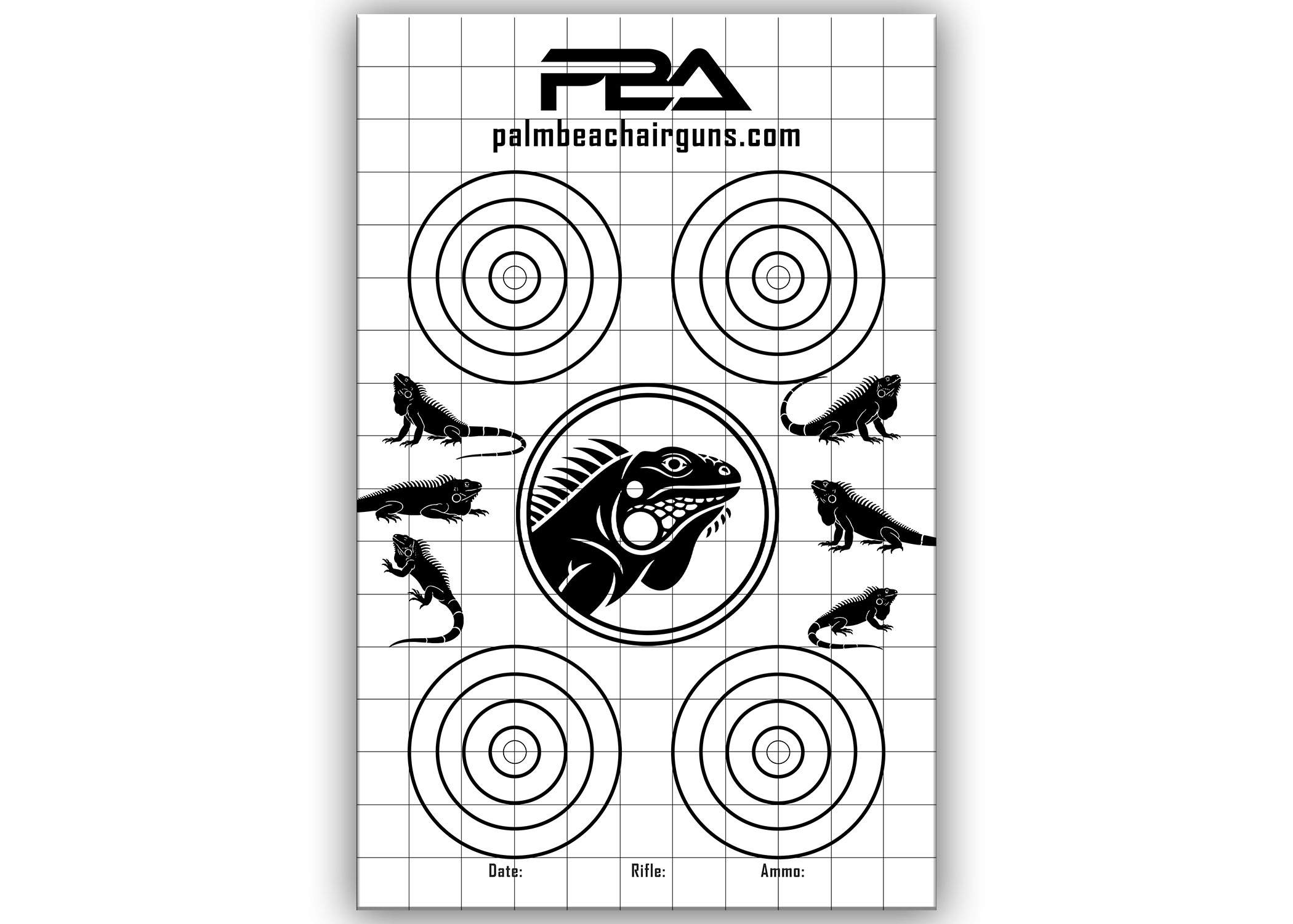 PBA Iguana Paper Target for Practice & Sighting-In | 4 Pack