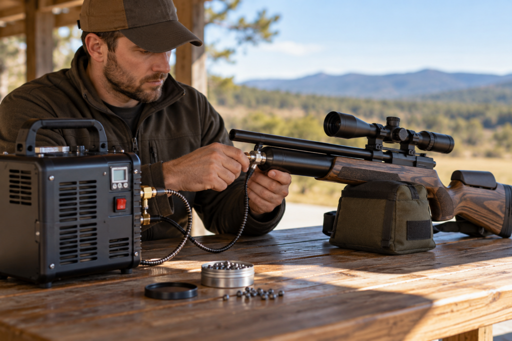 how to fill a PCP air rifle